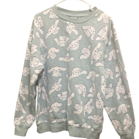 Tops - Cinnamon roll Playful Graphic Sweatshirt in Light Blue size large